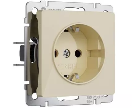 Розетка с заземлением и шторками Werkel