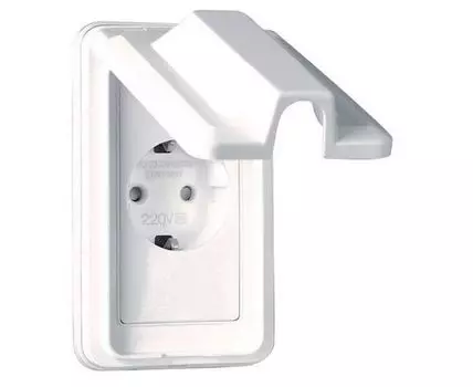 Розетка с заземлением Imex 70 Wide WH WRP 2211 WH