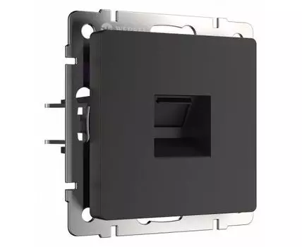 Розетка телефонная RJ-11 без рамки Werkel Черный матовый W1182008