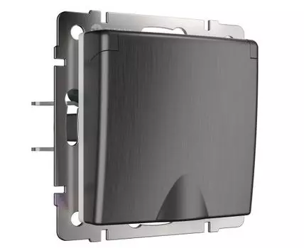 Розетка влагозащ. с зазем. с защит. крышкой и шторками Werkel WL04-SKGSC-01-IP44