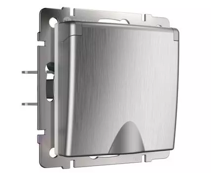 Розетка влагозащ. с зазем. с защит. крышкой и шторками Werkel WL09-SKGSC-01-IP44