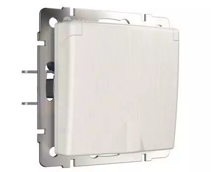 Розетка влагозащ. с зазем. с защит. крышкой и шторками Werkel WL13-SKGSC-01-IP44