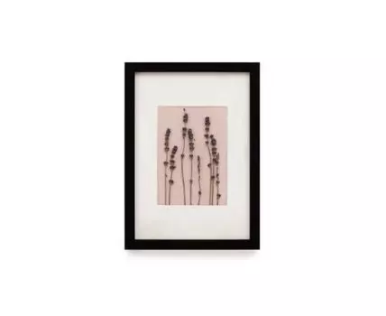 Розовое панно с лавандой (сиреневый, черный, розовый)