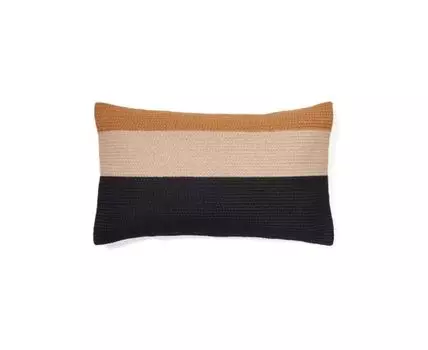 Saigua Чехол на подушку в черно-коричневую полоску