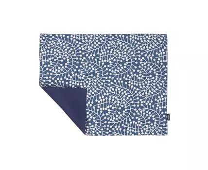 Салфетка двухсторонняя под приборы темно-синяя с принтом Спелая Смородина Scandinavian