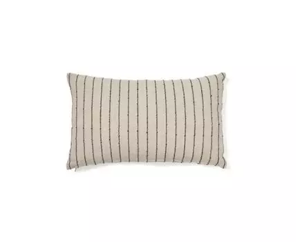 Sanima Чехол на подушку в бежевую полоску, 100% лен 30 x 50 см