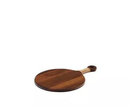 Sardis маленькая круглая сервировочная доска FSC 100% акация и ротанг