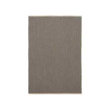 Satanca Ковер в бежевую и черную полоску из синтетики
