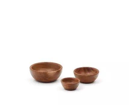 Selvira набор из 3 чаш из дерева акации