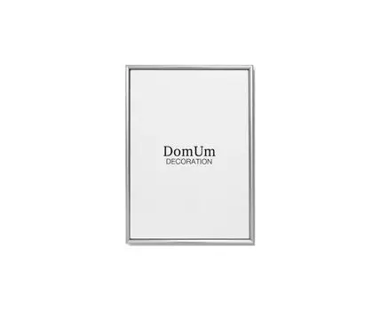 Серебряная глянцевая рамка из алюминия ROUNDED 9 - 70x100 см (серебристый, 100)