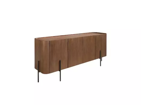 Сервант 3239/SB21091 из орехового дерева и черной стали