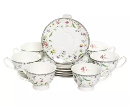 Сервиз для горячих напитков Мануэла 12 предметов (Белый)