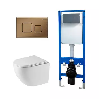 Сет: Инсталляция Point Элемент PN45124 + Клавиша Афина бронза браш PN44041BB + Унитаз Сатурн PN41901