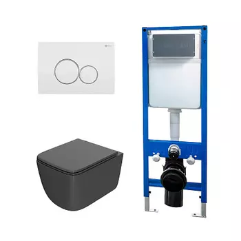 Сет: Инсталляция Point Элемент PN45124 +Клавиша Виктория бел/хр PN44061WC +Унитаз Меркурий PN41831GM