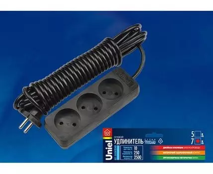 Сетевой фильтр Uniel S-Cd S-CD3-7 BLACK