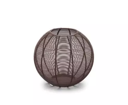 Сферический подсвечник из коричневого металла