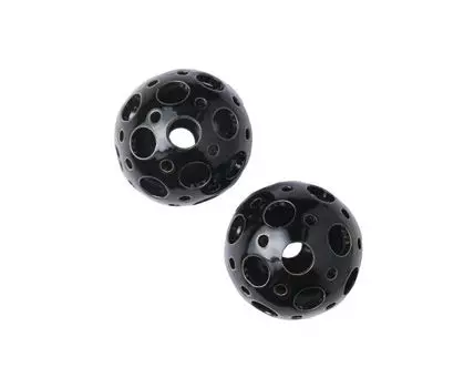 Шары черные с отверстиями двух размеров - 2 шт. (Черный)