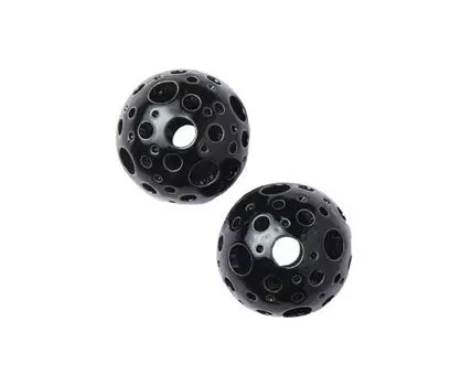 Шары черные с отверстиями трех размеров - 2 шт. (Черный)
