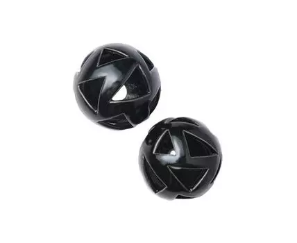 Шары черные с треугольными отверстиями - 2 шт. (Черный)