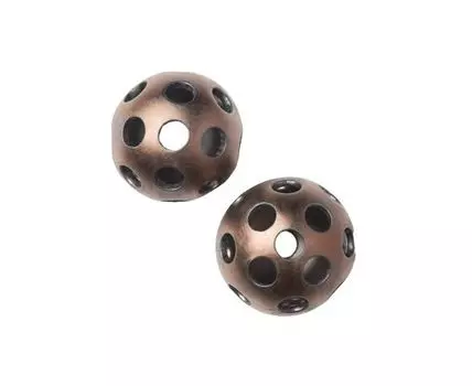 Шары медные с одинаковыми отверстиями - 2 шт. (медный)