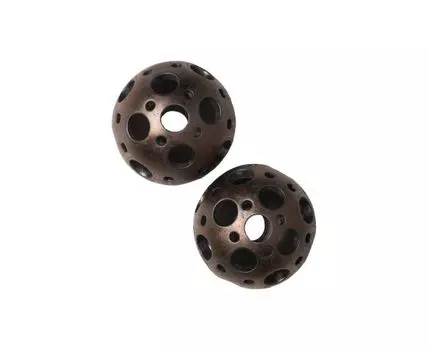 Шары медные с отверстиями двух размеров - 2 шт. (медный)