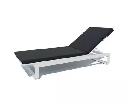 Шезлонг Letto (темно-серый, белый, 70)