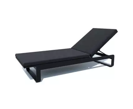 Шезлонг Letto (темно-серый, черный, 70)