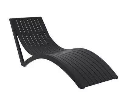 Шезлонг-лежак Slim (Черный, 72)