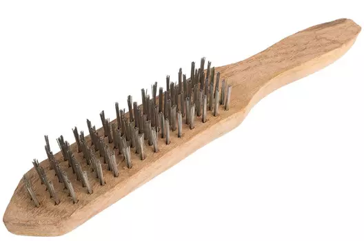 Щетка зачистная 5-и рядная, металл. проволока с деревянной ручкой