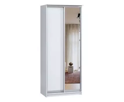 Шкаф-купе Байкал-2-100-240 Белый с зеркалом Диван.ру