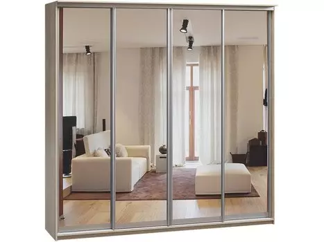 Шкаф-купе Байкал-4-260-240 Дуб Сонома 4 зеркала Диван.ру