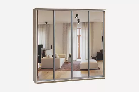 Шкаф-купе Байкал-4-260-240 Дуб Сонома 4 зеркала