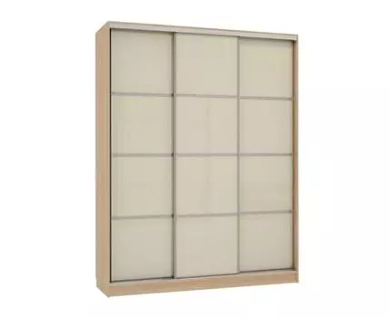 Шкаф-купе Бассо 2 (230.5, 60 см, Прямые, Бежевый, 180 см)