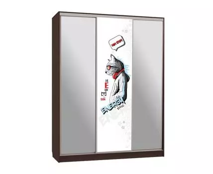 Шкаф-купе Бассо 9 Энерджи (230.5, 60 см, Прямые, венге, 180 см)