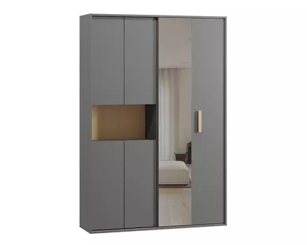Шкаф-купе Бладвен-140-210 Grey Plywood