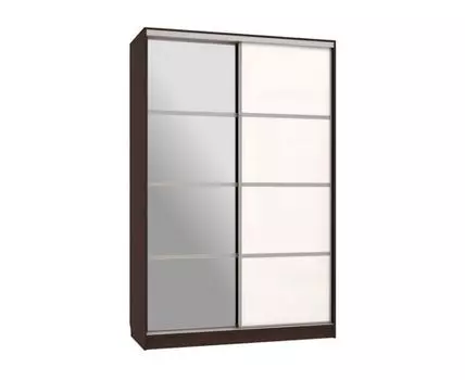 Шкаф-купе Колорадо 2 с зеркалом (231, 60 см, Прямые, Темное-светлое дерево, 150 см)