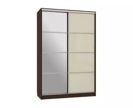 Шкаф-купе Колорадо 2 с зеркалом (231, 60 см, Прямые, Темное-светлое дерево, 150 см)