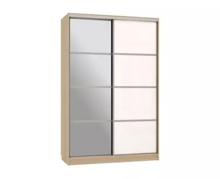 Шкаф-купе Колорадо 2 с зеркалом (231, 60 см, Прямые, Белый, 150 см)