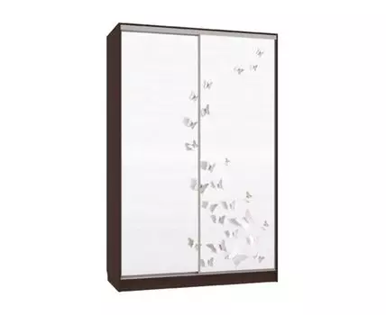 Шкаф-купе Колорадо 7 Бабочки (231, 60 см, Прямые, венге, 150 см)