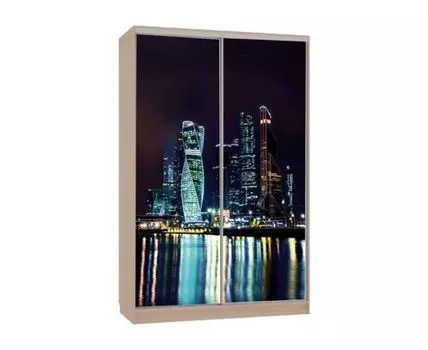 Шкаф-купе Колорадо 7 Москва-Сити (231, 60 см, Прямые, Светлое дерево, 150 см)