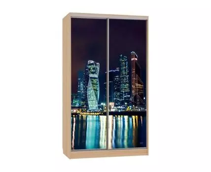 Шкаф-купе Колорадо 7 Москва-Сити (231, 60 см, Прямые, Светлое дерево, 120 см)