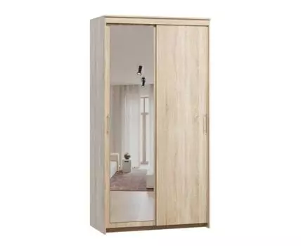Шкаф-купе Тебар-2-120-230 Дуб Сонома 1 зеркало