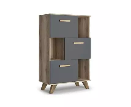 Шкаф низкий с нишами Вега Скандинавия