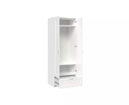 Шкаф СИРИУС двудверный белый с выдвижным ящиком