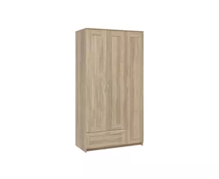 Шкаф СИРИУС трехдверный с одним выдвижным ящиком, цвет Дуб Сонома
