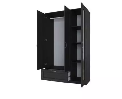 Шкаф СИРИУС трехдверный с выдвижным ящиком, цвет Дуб Венге