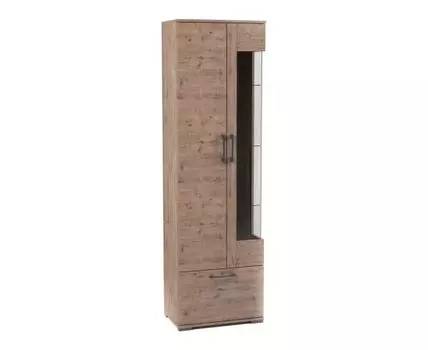 Шкаф-витрина Денвер (202, 40 см, Закрытые, Коричневое дерево, 60 см)