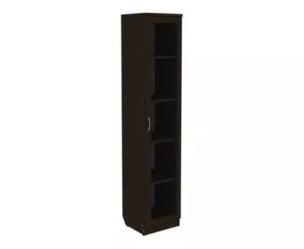 Шкаф-витрина Мерлен 216 (185, 40 см, Закрытые, венге, 40 см)