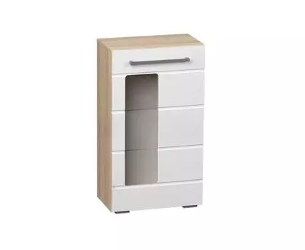 Шкаф-витрина Милан (105.4, 40 см, Закрытые, Белый, 60 см)