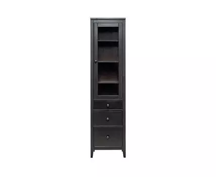 Шкаф-витрина Мира (Черный, 90)